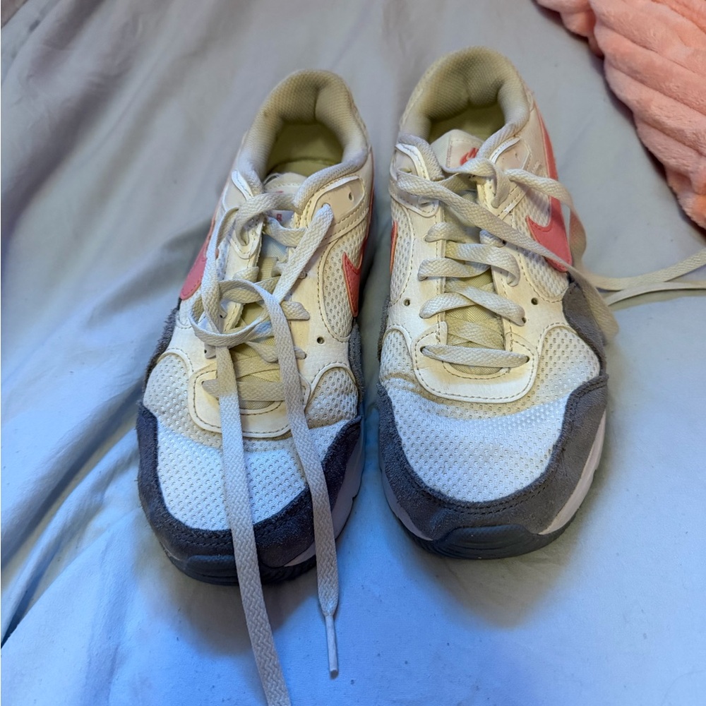 Nike Kids Sneakers in White, Pink, and Gray